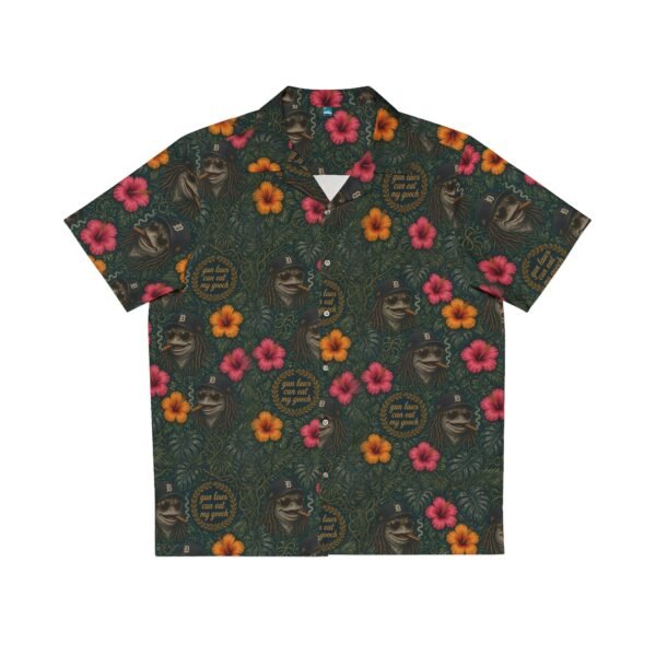 Goochie Frog Hawaiian Shirt — Dark Floral